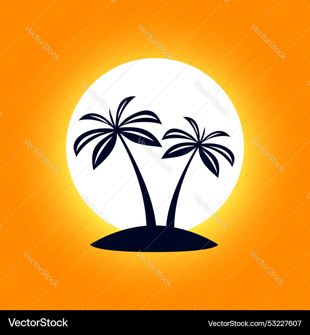 Tropical palm tree Royalty Free Vector Image - VectorStock