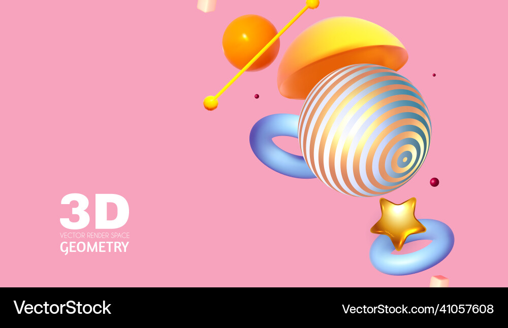 Abstract 3d geometric render background realistic Abstract 3d geometric render background realistic vector image