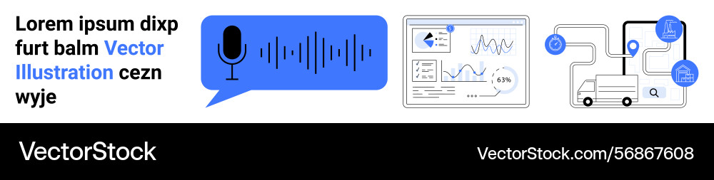 Ai-driven voice recognition data analytics Ai-driven voice recognition data analytics vector image
