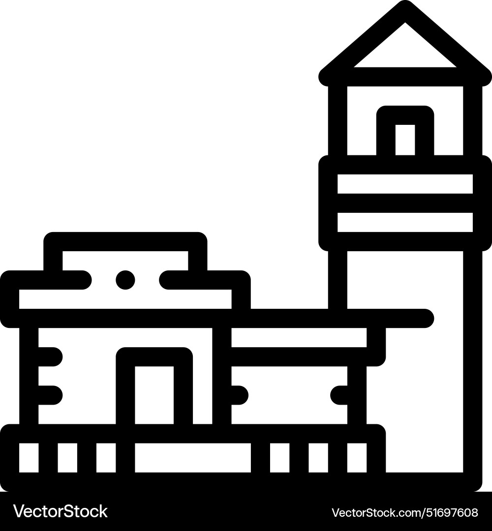 Bo kaap icon thin linear style design isolated Bo kaap icon thin linear style design isolated Vector Image