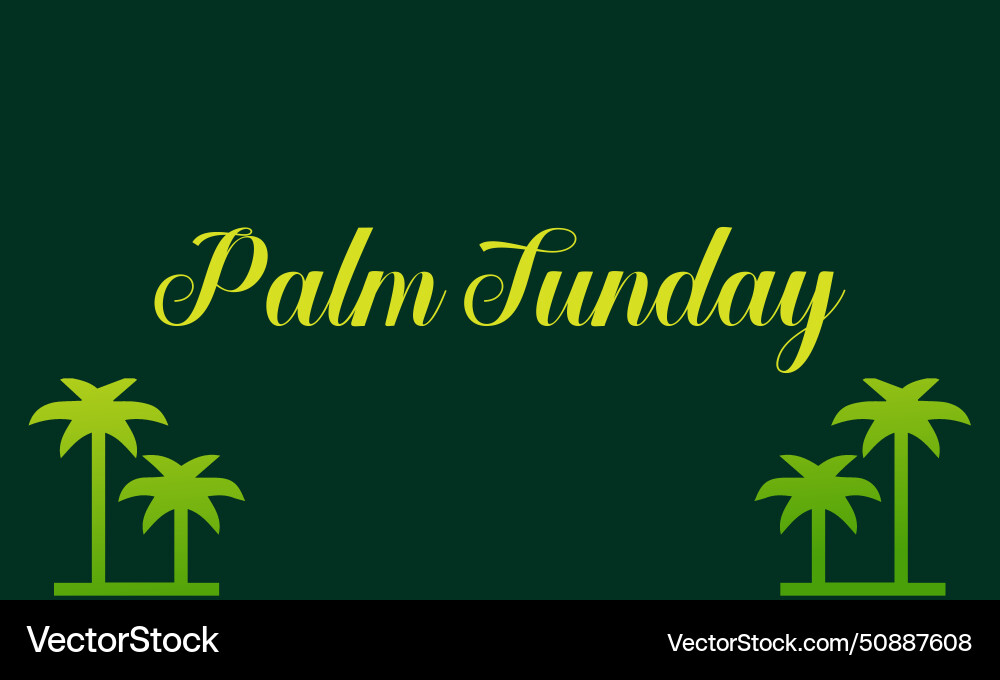 Dynamic happy palm sunday text design Dynamic happy palm sunday text design vector image