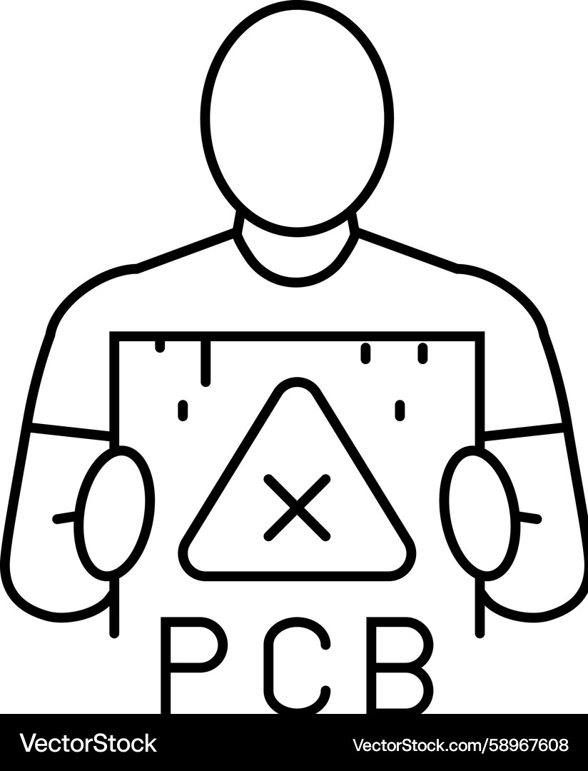 PCB Device Handling Icon Vector Image