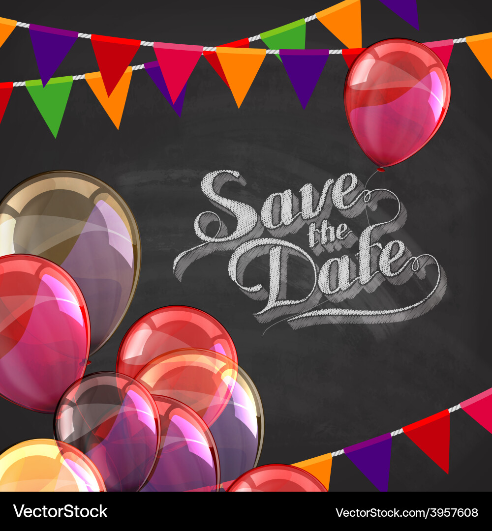Retro Save the Date Label vector image