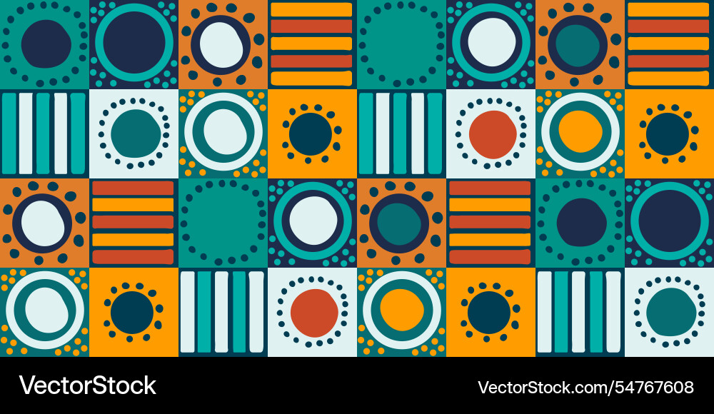 Tile pattern with circles Vector Image
