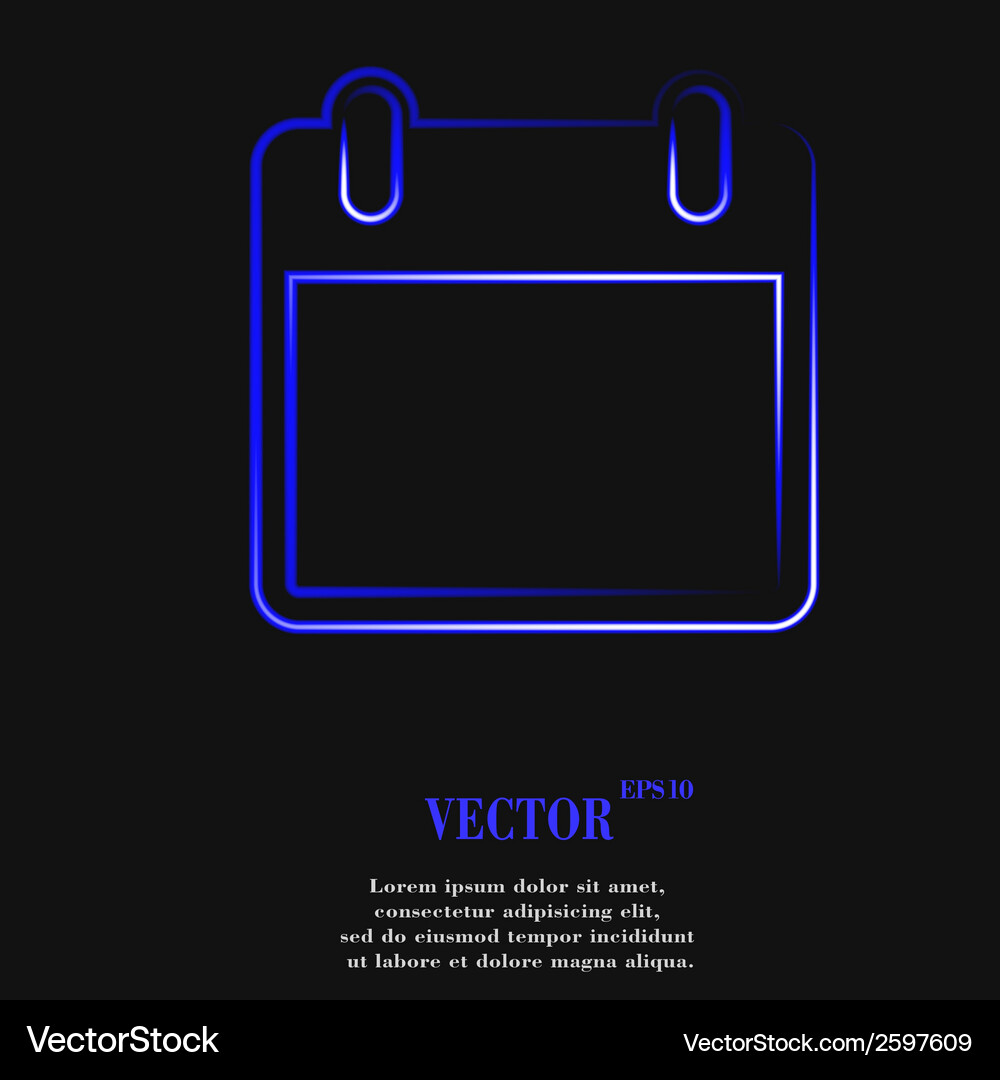 Calendar flat modern web button and space for your Vector Image
