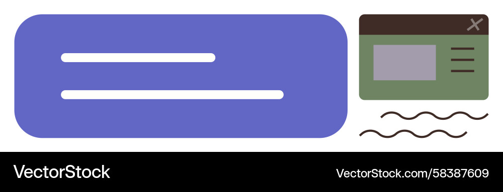 Minimale Website-Layout mit Textfeld Vektorbild