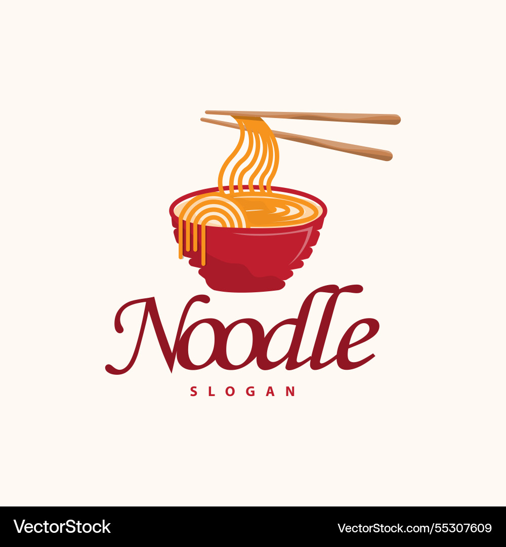 Noodle logo traditional japanese food ramen Noodle logo traditional japanese food ramen vector image
