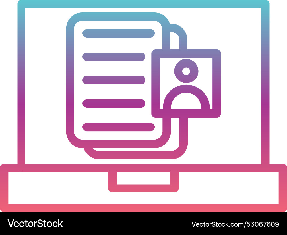 Personal information line gradient design Vector Image