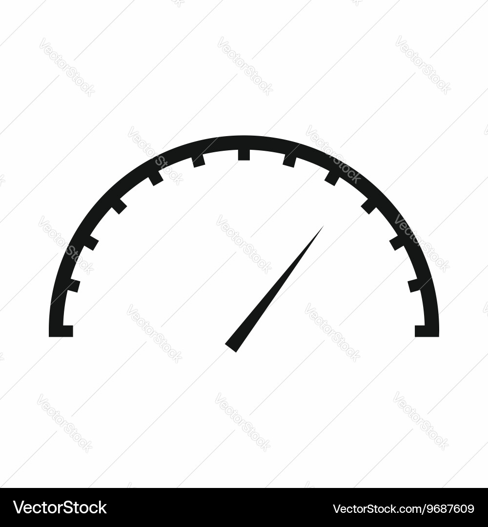 Speedometer icon simple style Vector Image