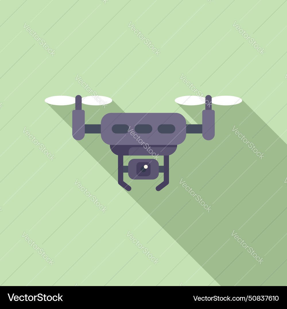 Control drone cinema icon flat service Royalty Free Vector