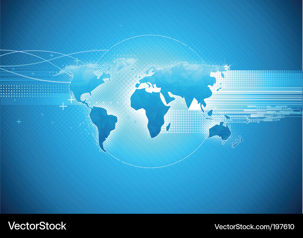 Dynamic Abstract World Background Vector Image