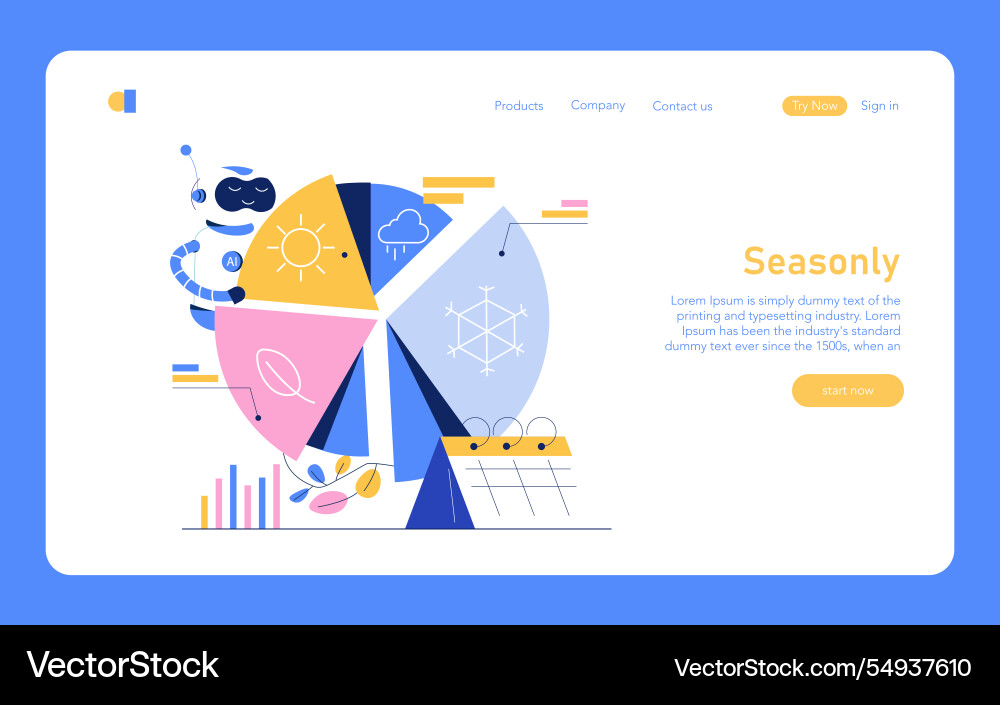 Forecasting flat Forecasting flat vector image
