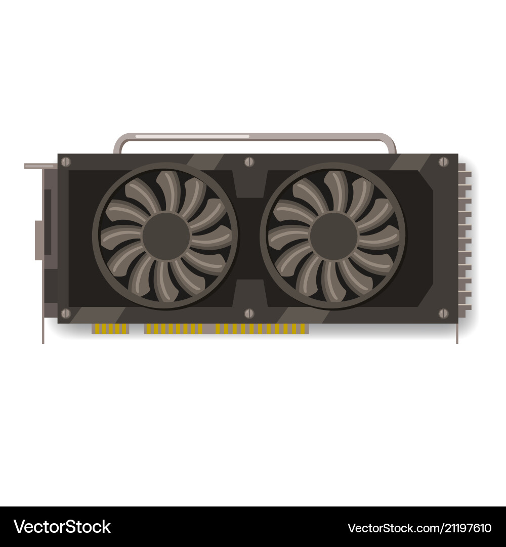 Gpu videocard for mining isolated icon blockchain Gpu videocard for mining isolated icon blockchain vector image