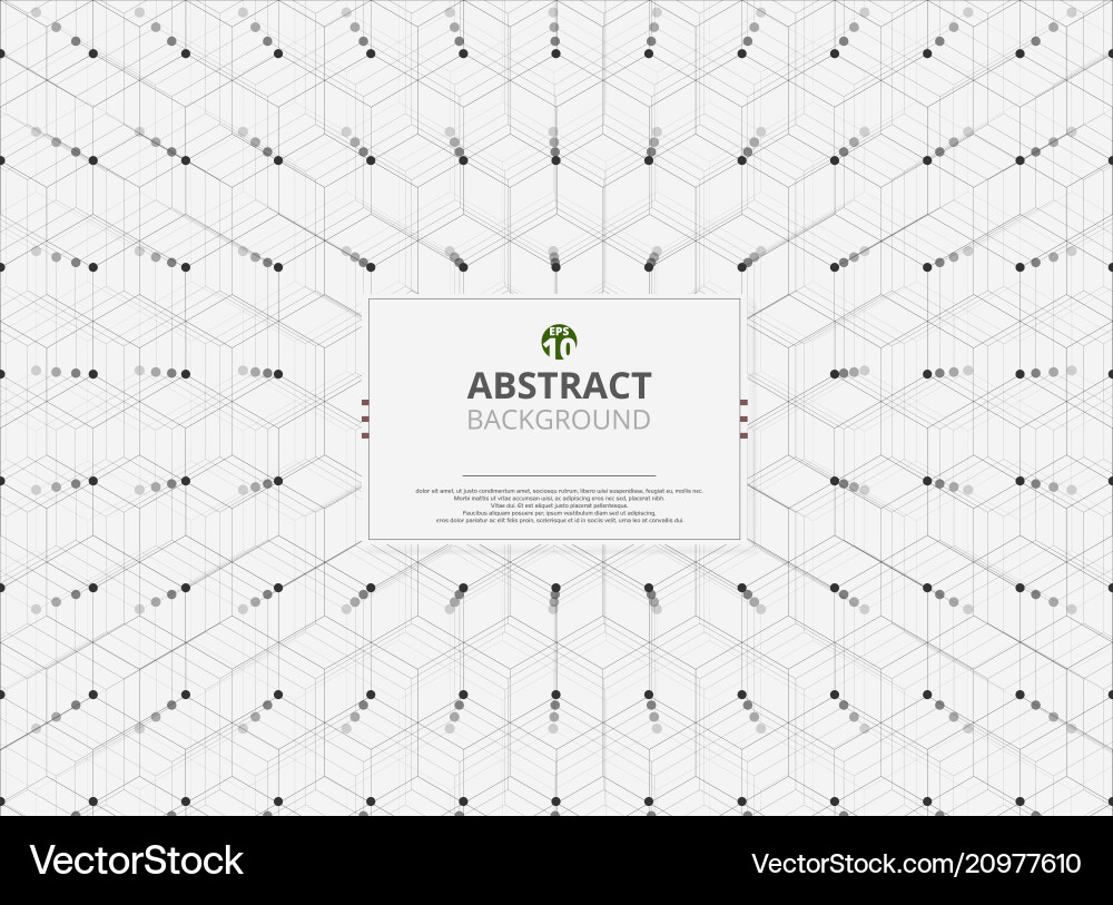 Modern of dimension geometric cube pattern Modern of dimension geometric cube pattern vector image
