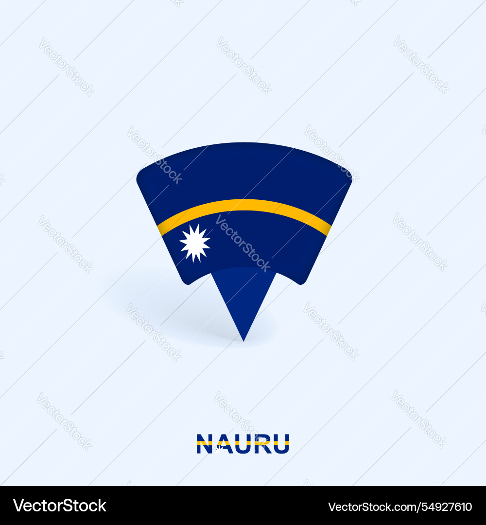 Nauru Flaggenplaner Design mit Schatten Nauru Flaggenplaner Design mit Schatten vektorbild
