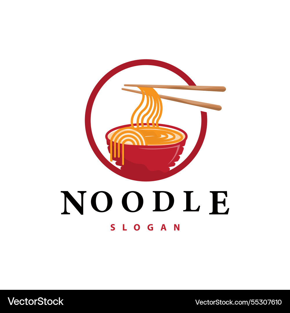 Noodle logo traditional japanese food ramen Noodle logo traditional japanese food ramen vector image