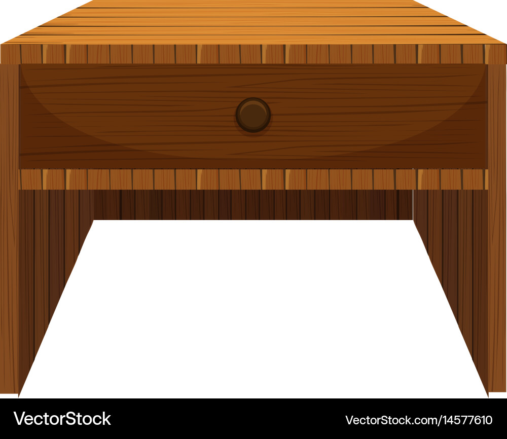 Wooden drawer in classic design Royalty Free Vector Image