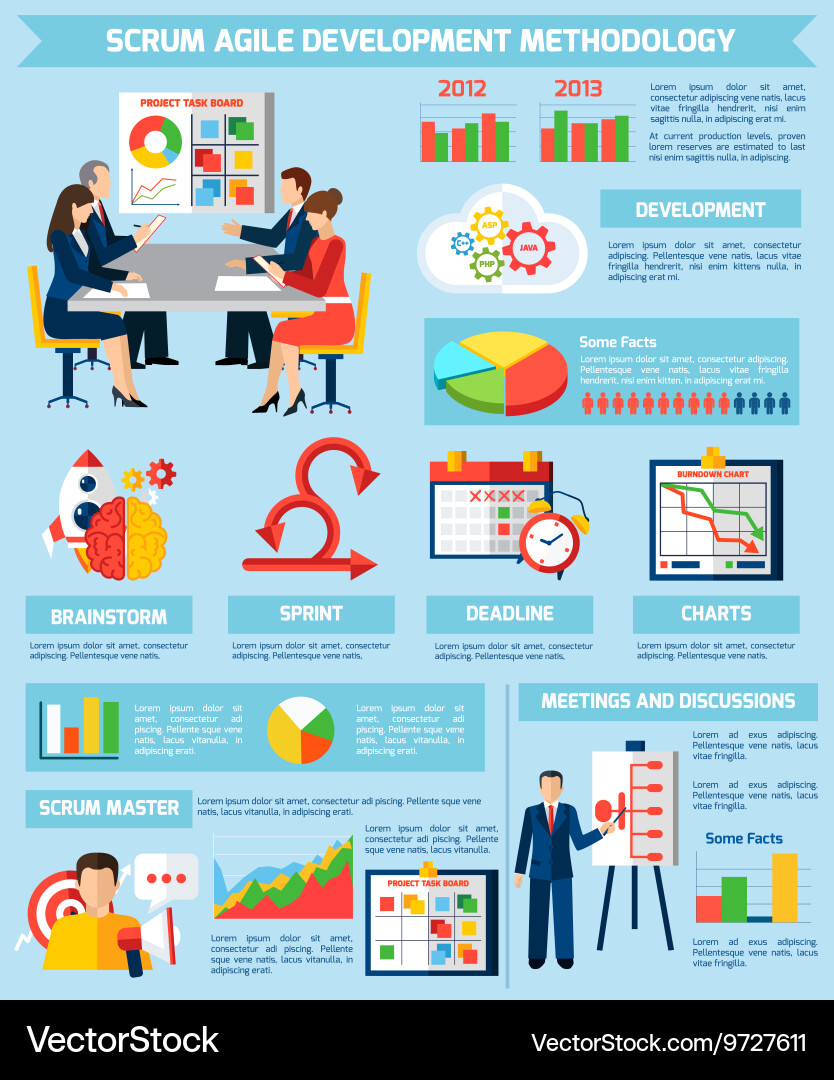 Agile Project Management Infographic vector image