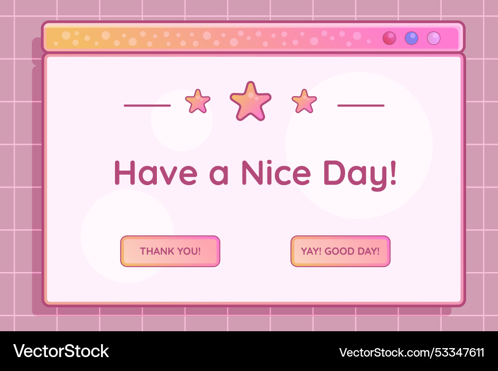 Computer screen with cheerful phrase gradient Computer screen with cheerful phrase gradient vector image