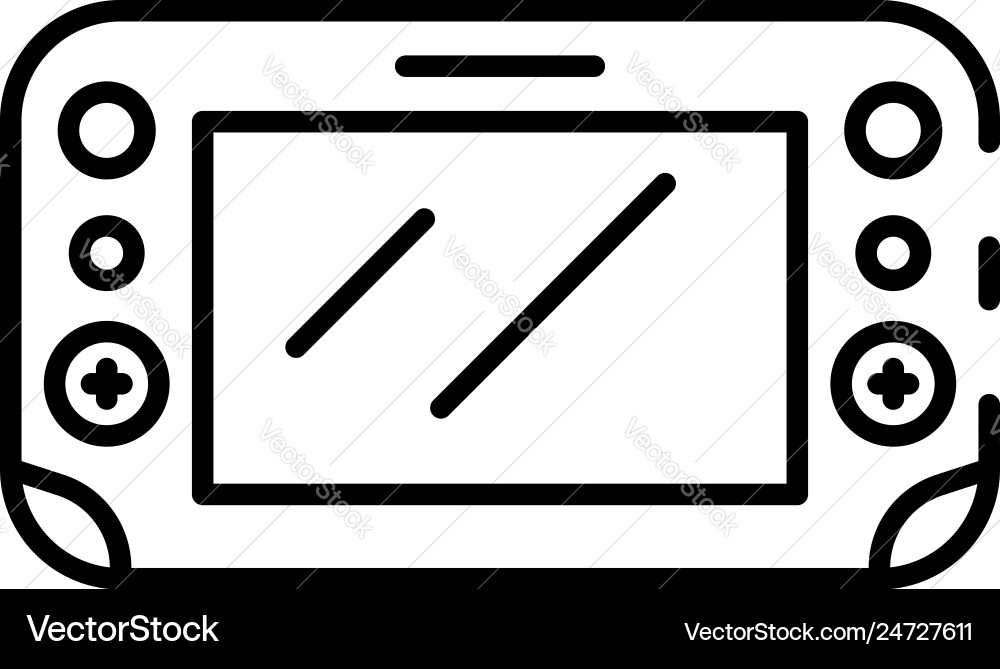 Display gamepad icon outline style Display gamepad icon outline style Vector Image