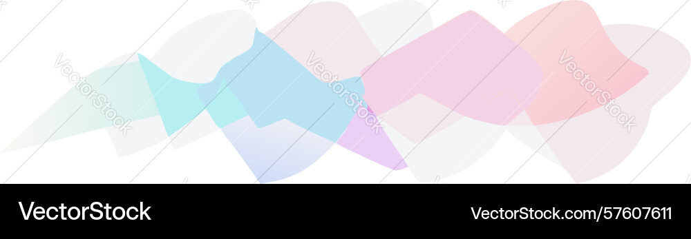 Soft gradient overlapping abstract shapes design vector image