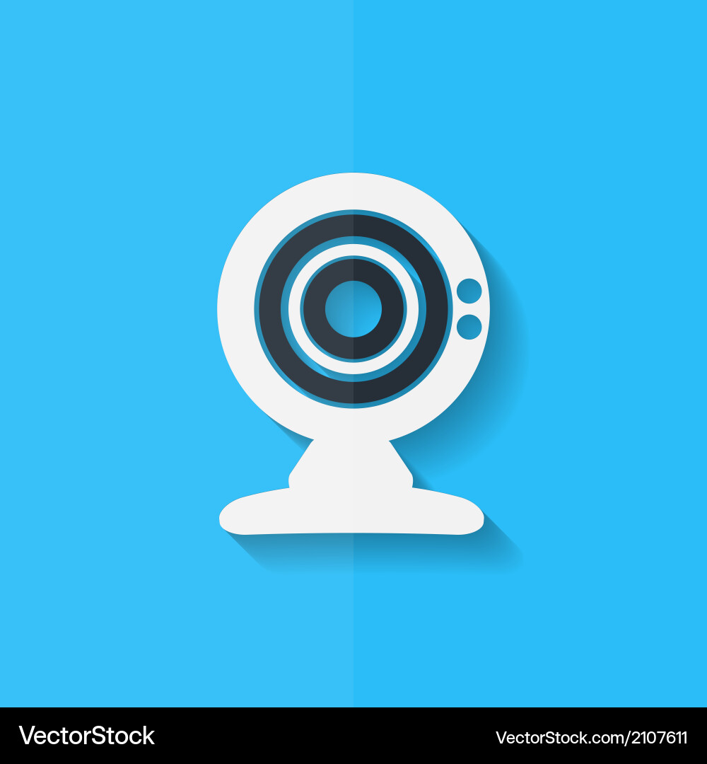 Web camera icon flat design Vector Image