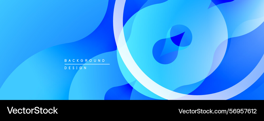 Abstract blue design features overlapping circles Abstract blue design features overlapping circles Vector Image