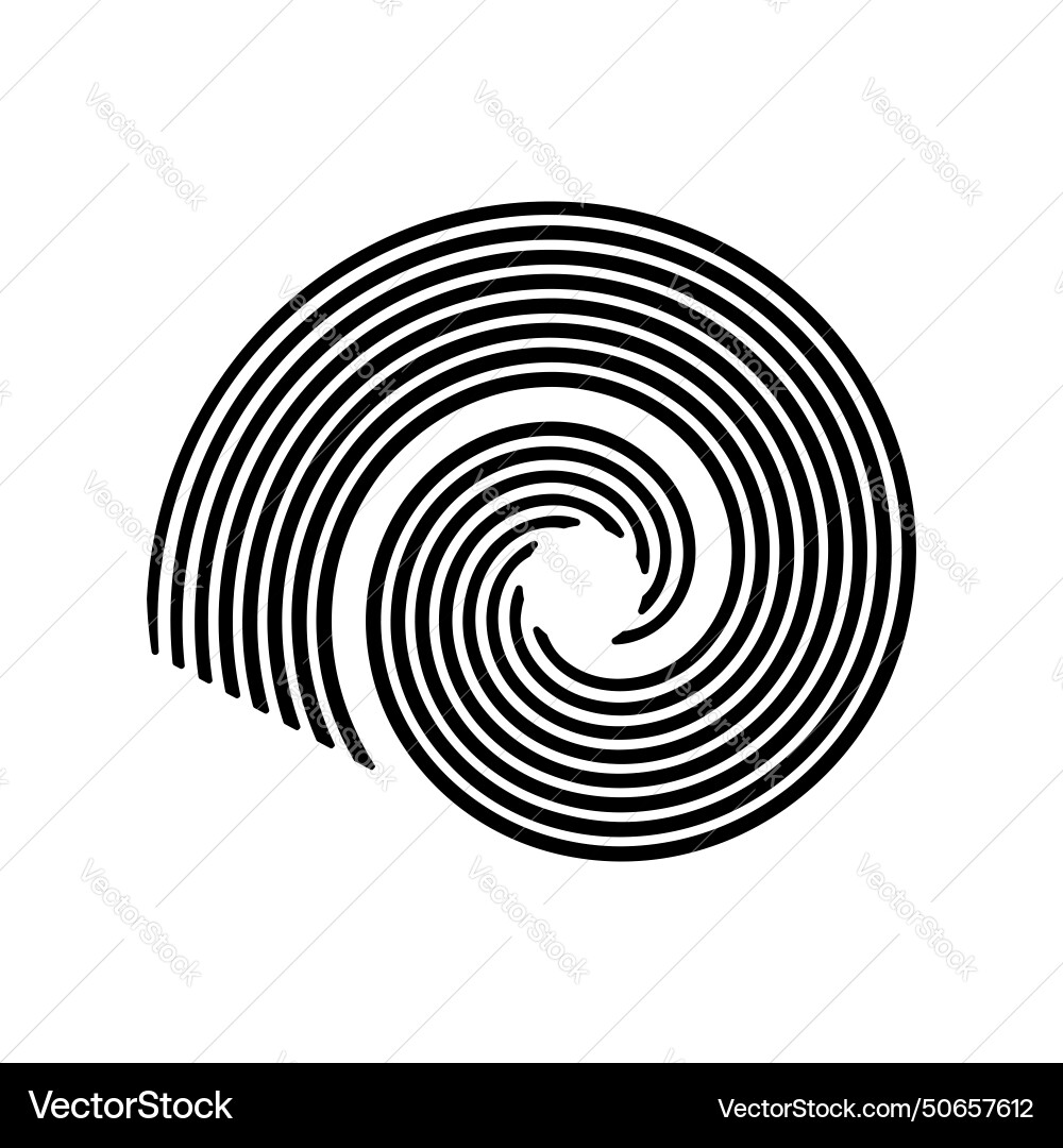Abstract Spiral Shell Icon vector image