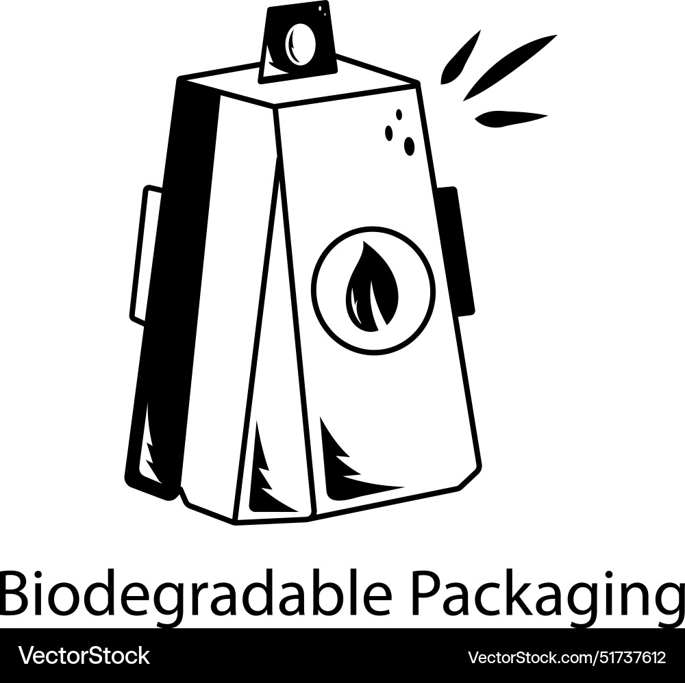 Biodegradable packaging Royalty Free Vector Image