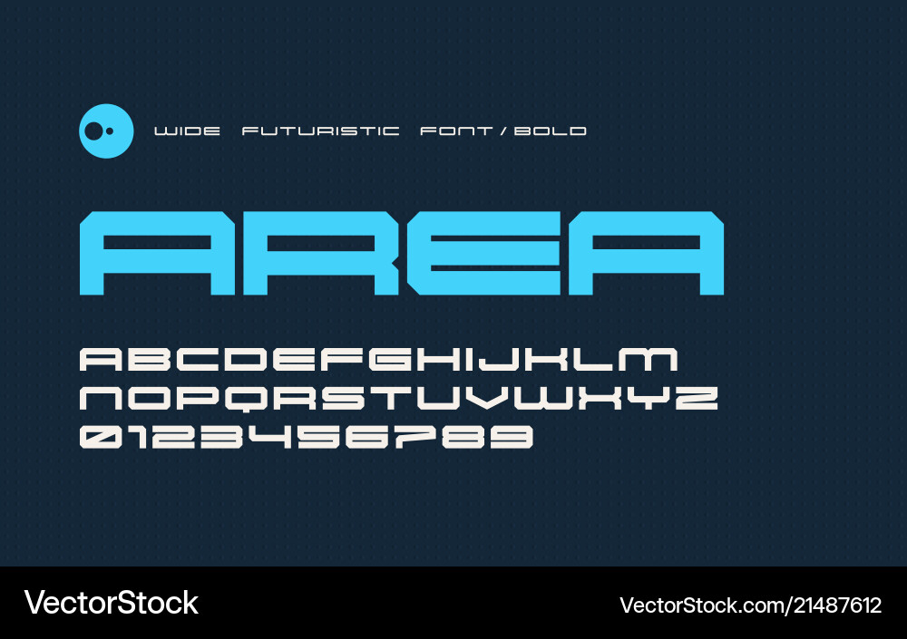 Bold Futuristic Display Font - Tech & Modern vektorbild