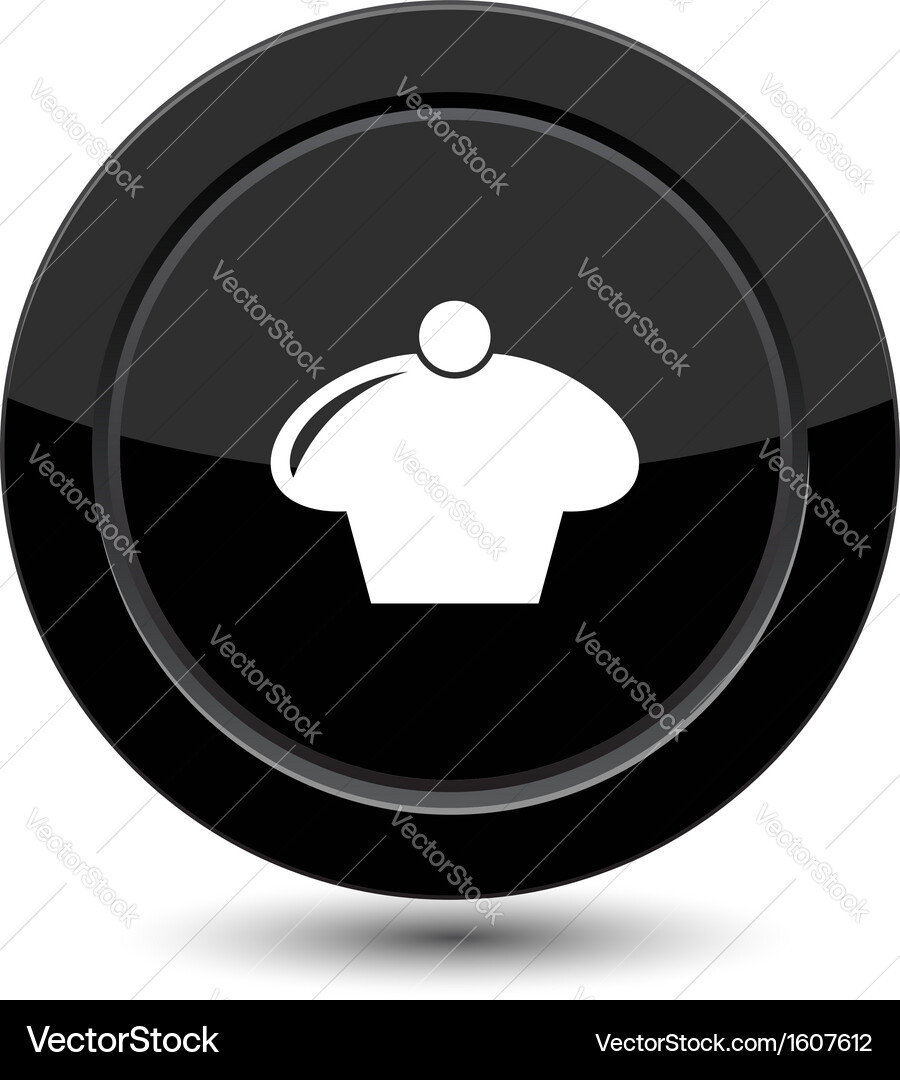 Button with cake Vector Image