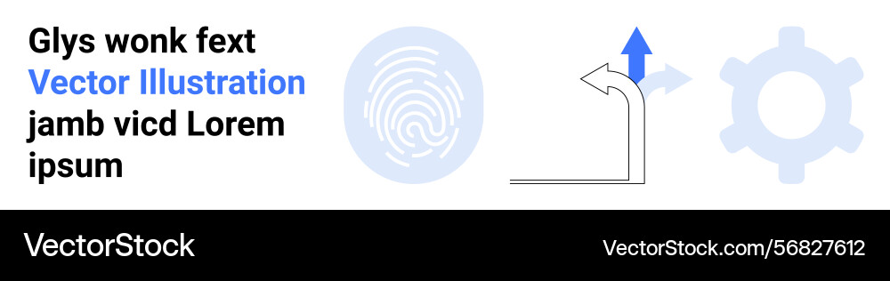 Fingerprint identification process navigation Vector Image