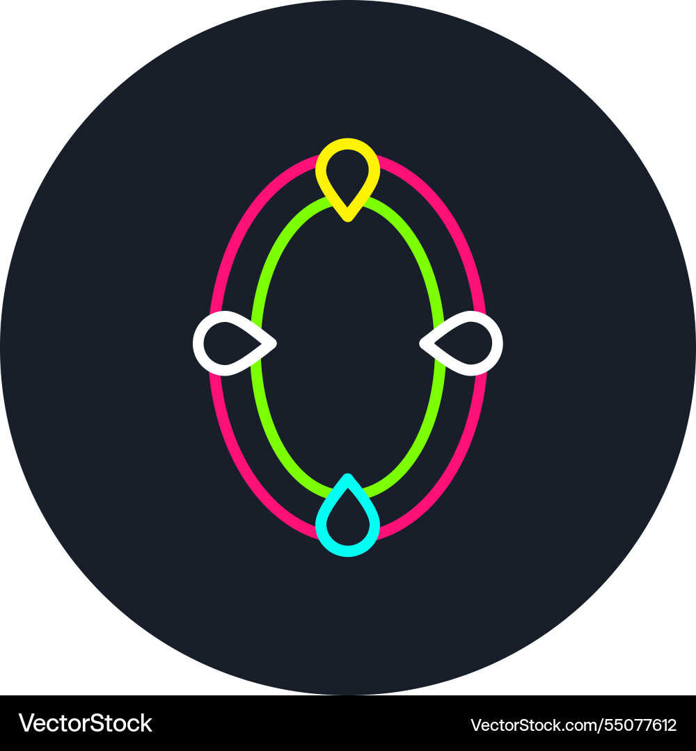 Frame line multi color icon Vector Image