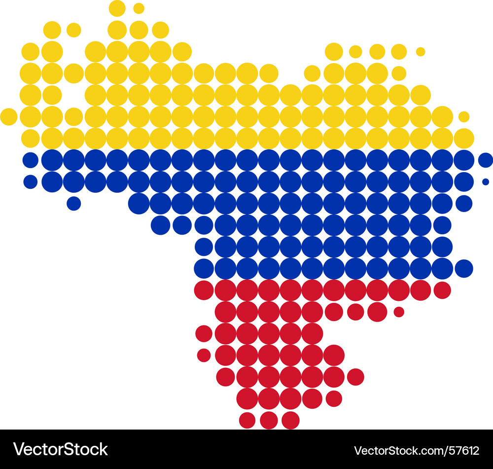 Landkarte von Venezuela Vektorbild