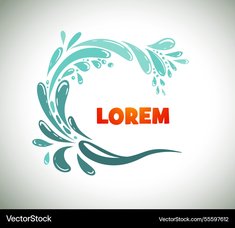 Logo sea abstraction hello summer not ai Vector Image