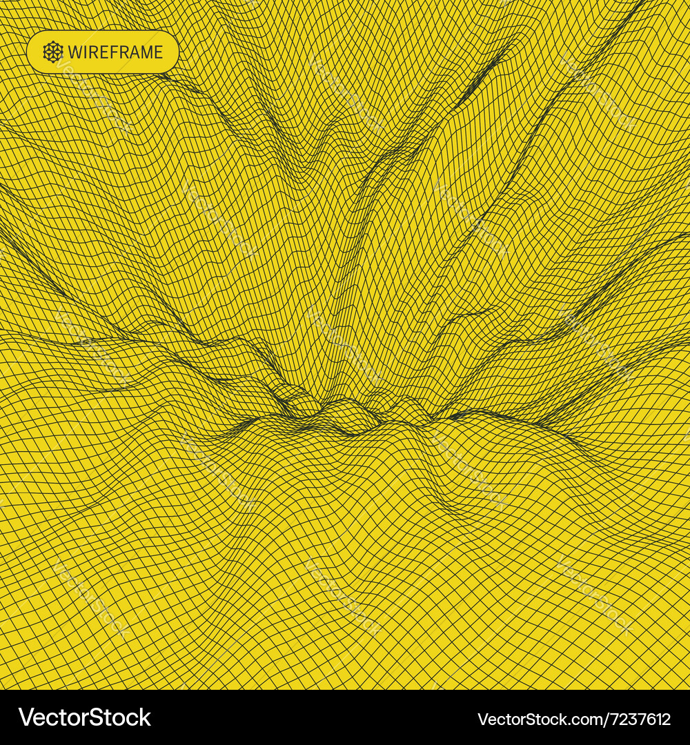 Network Wireframe Background Vector Image
