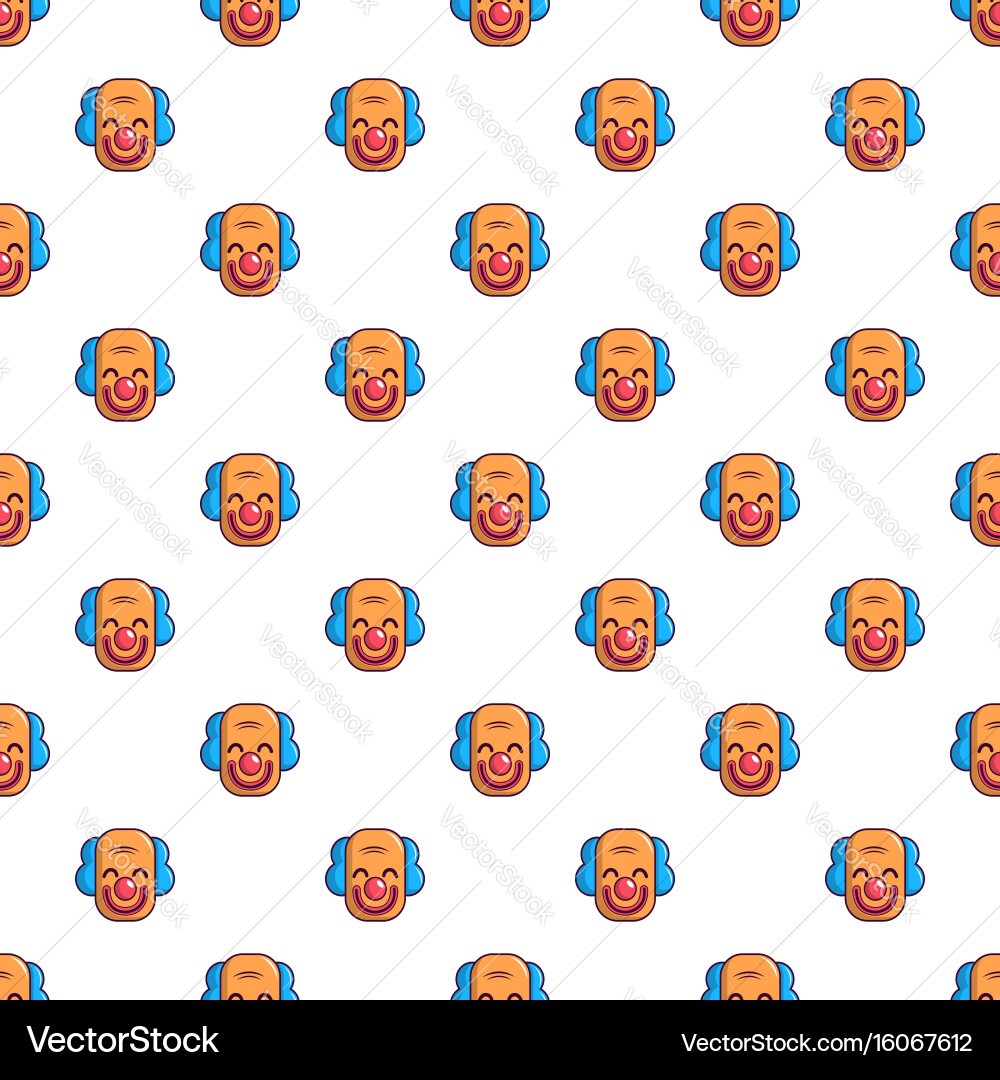 Smiling clown head pattern Vector Image
