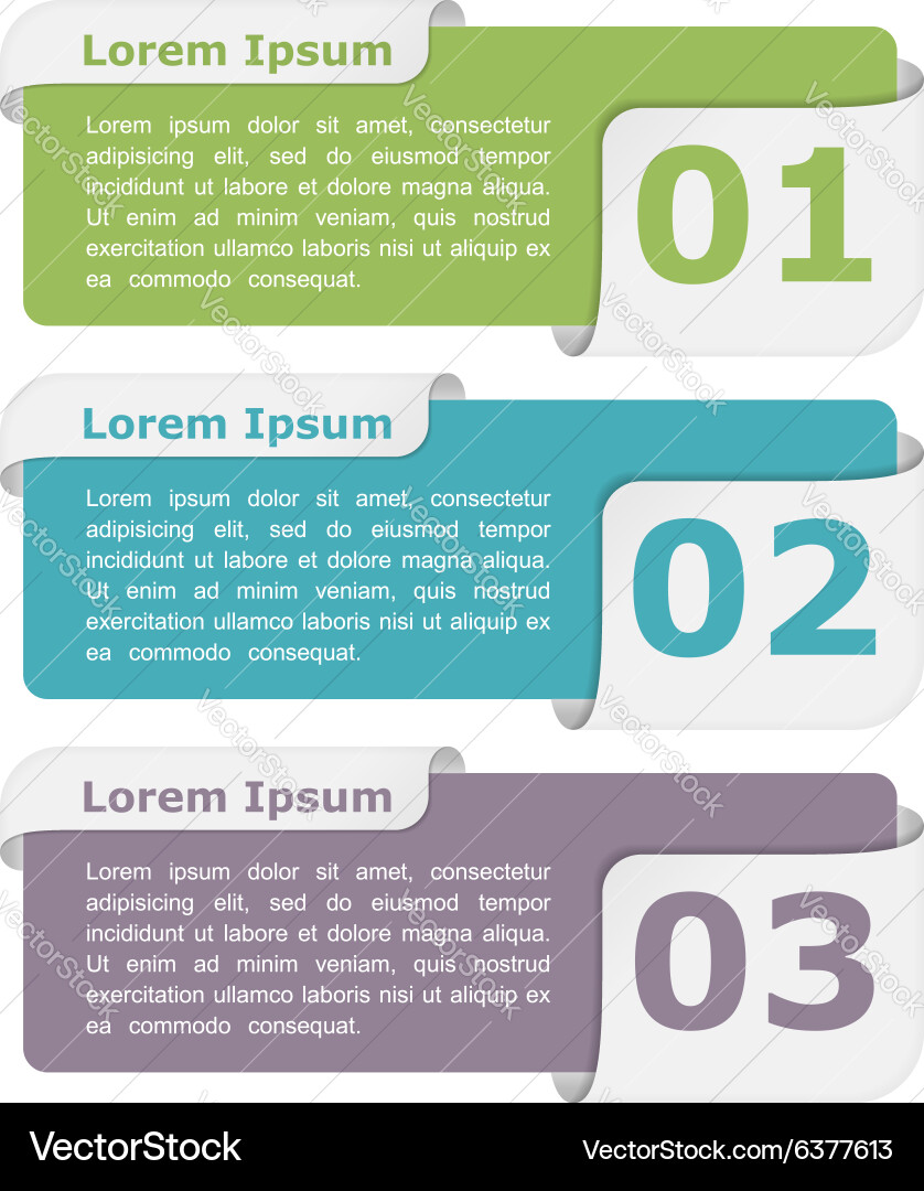 Design elements with numbers vector image
