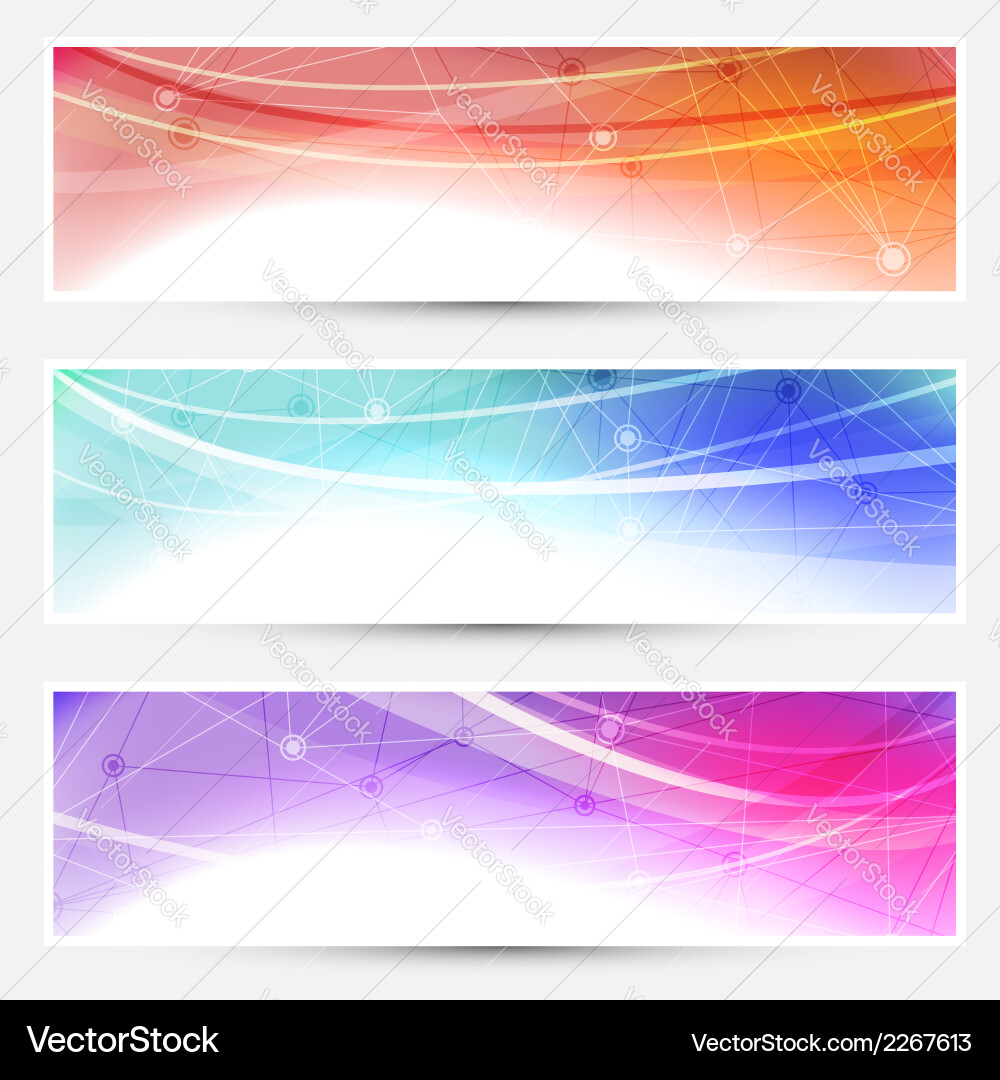 Modern Connection Header & Footer vector image