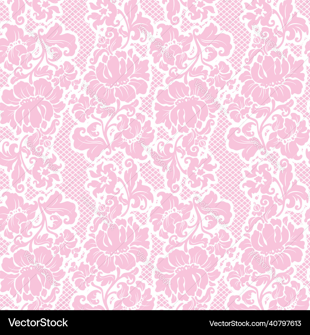 Ornamental lace pink background floral pattern Ornamental lace pink background floral pattern vector image