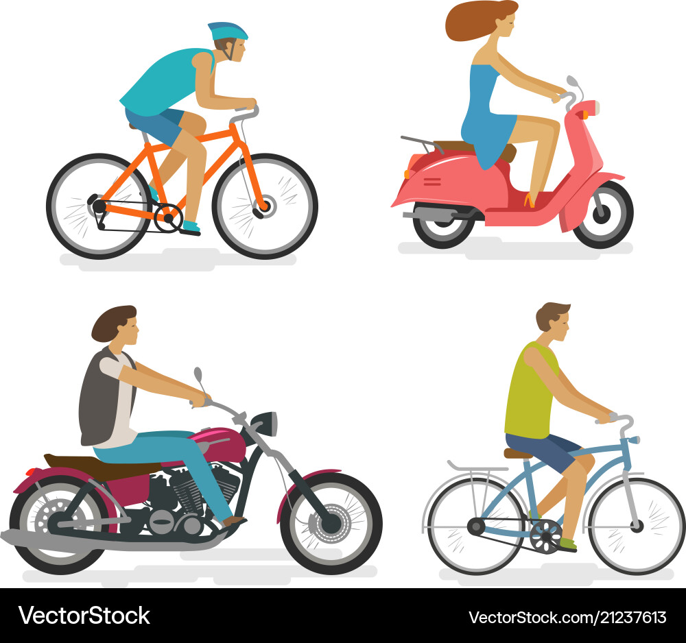 Radfahren & Transport Ikonen vektorbild