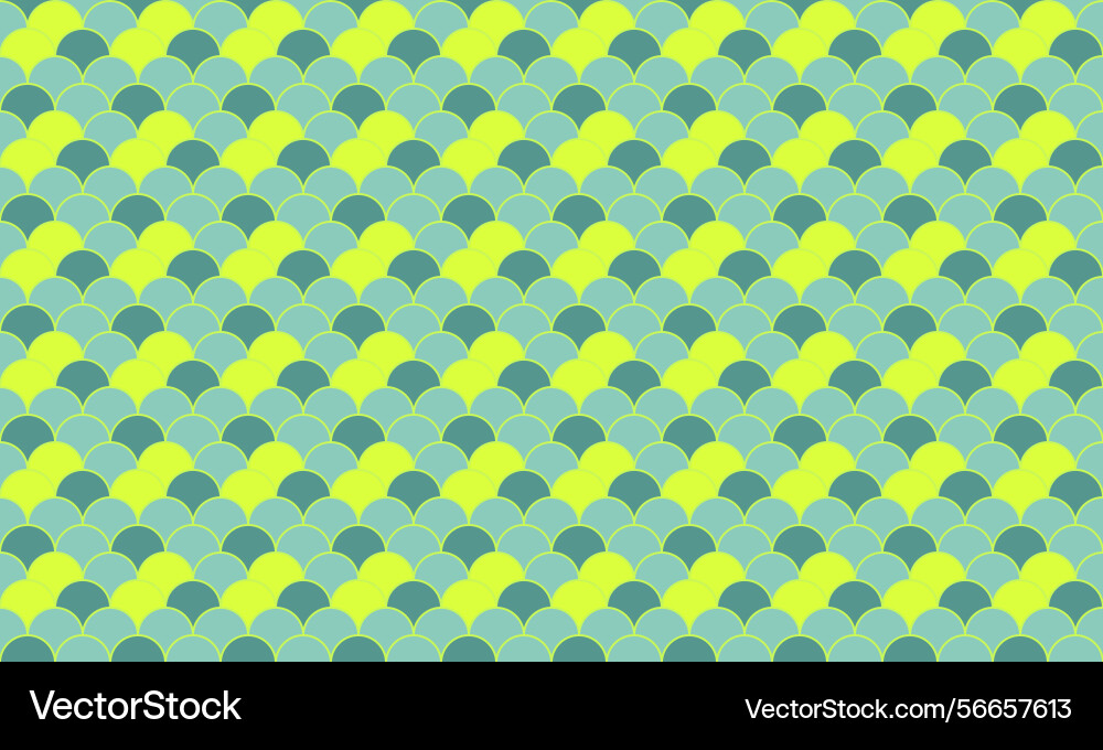 Vibrant seamless pattern of overlapping scales Vector Image