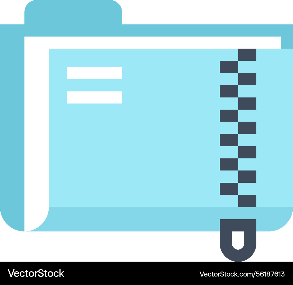 Zip file flat web icon concept Zip file flat web icon concept vector image