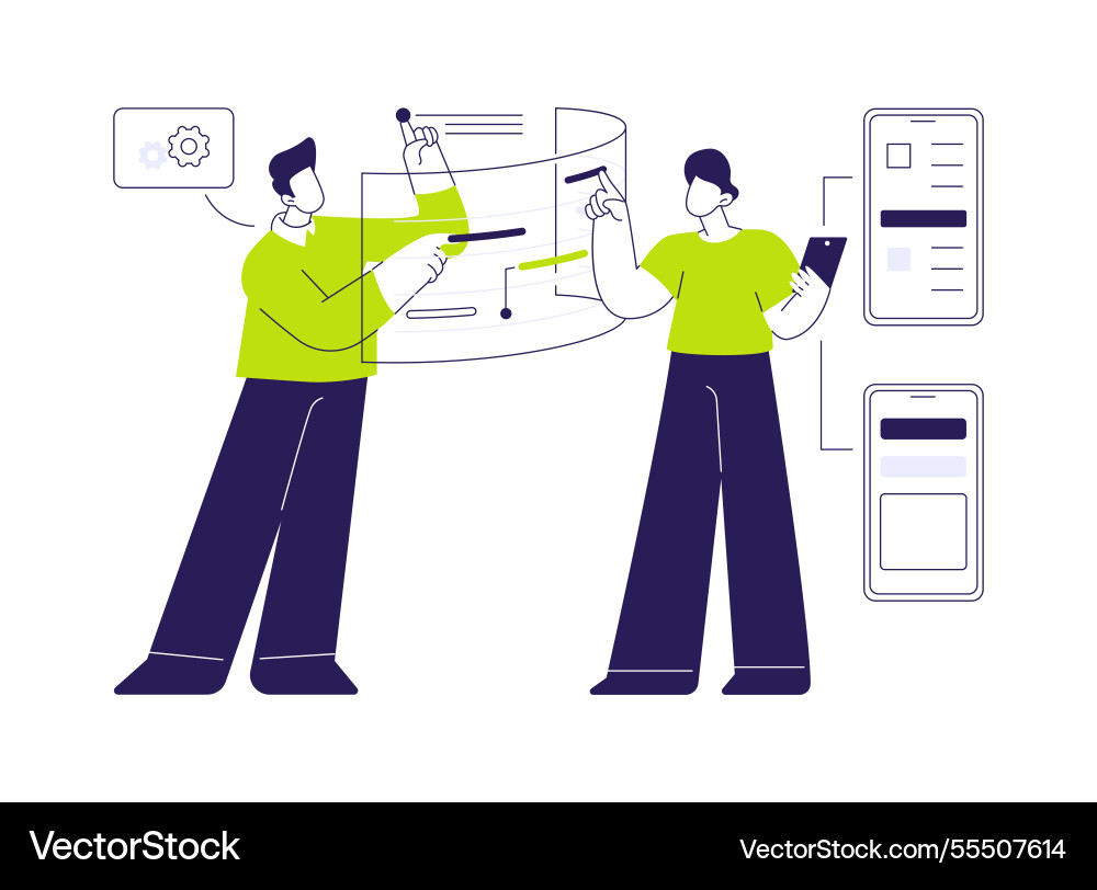 Beta testing abstract concept Beta testing abstract concept vector image