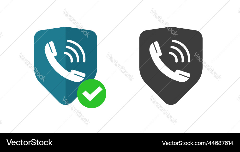Call secure spam protection of caller id blocking Call secure spam protection of caller id blocking vector image