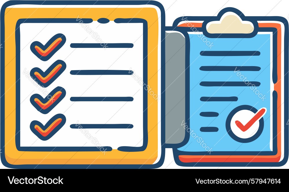 Checklist Task Completion Icon Vector Image