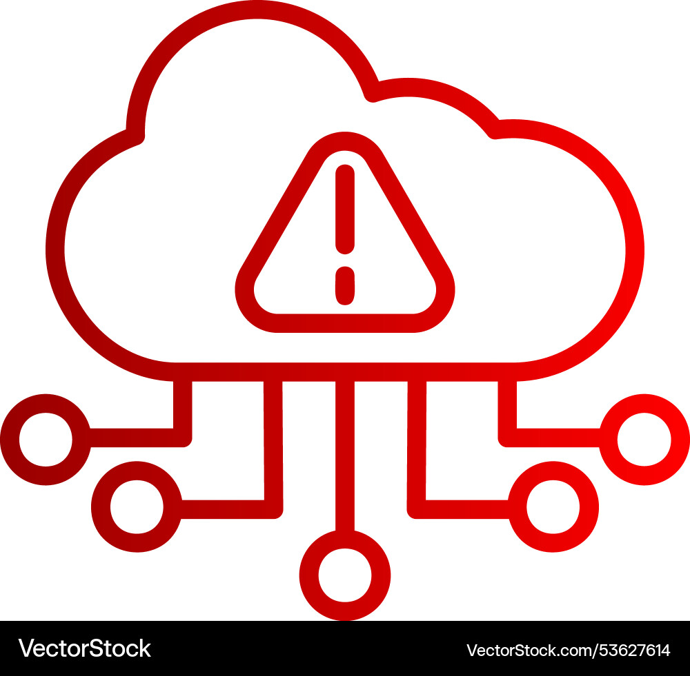 Data network line gradient icon vector image