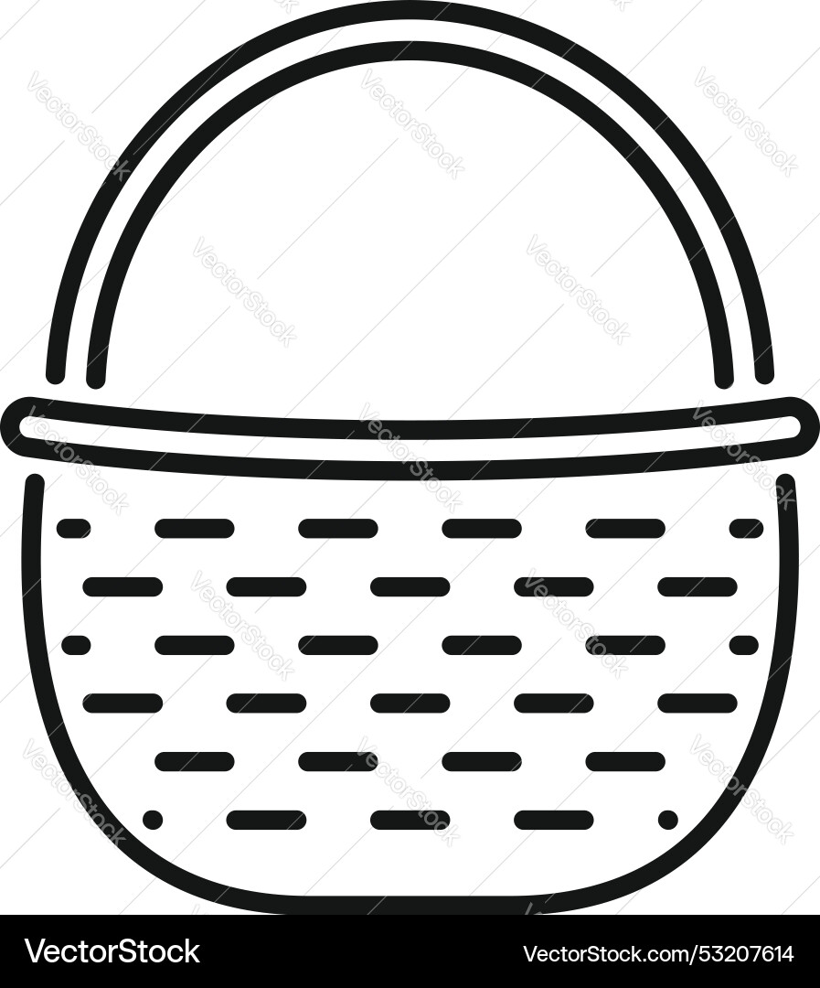 Empty wicker basket icon representing picnic Empty wicker basket icon representing picnic vector image