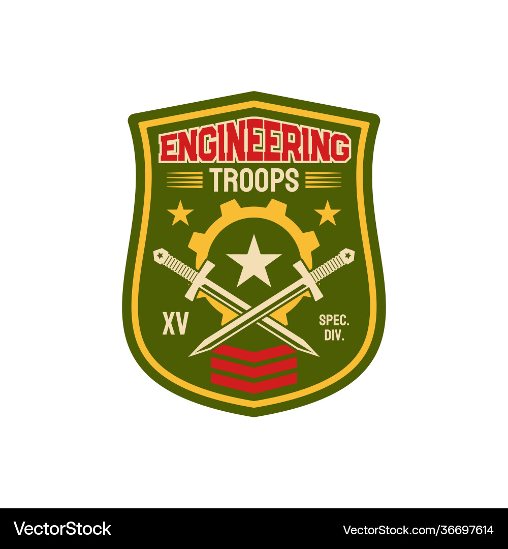 Engineering Troops Repair Squadron Patch Vector Image