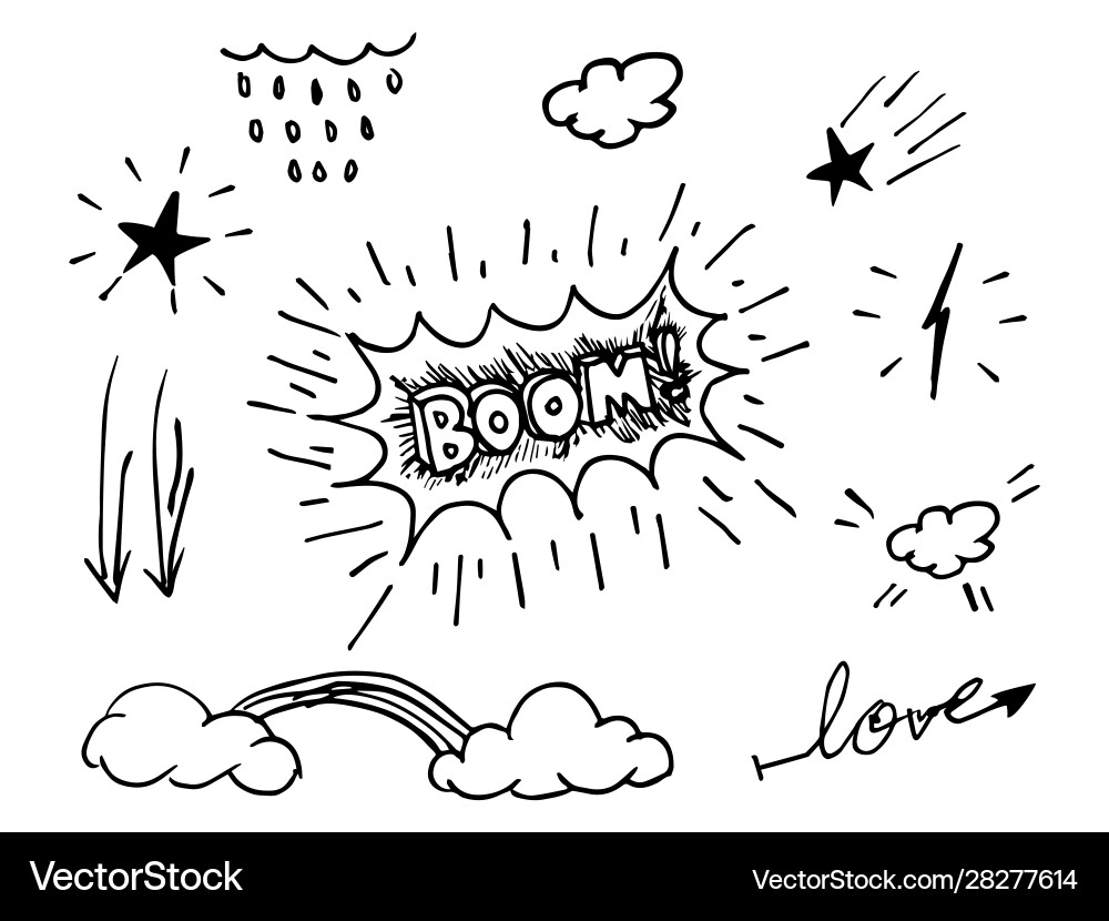 Hand drawn collection design element Hand drawn collection design element vector image